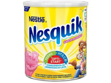 (Add 4un - R$ 29,68) Achocolatado Em P Nescau Nesquik Morango